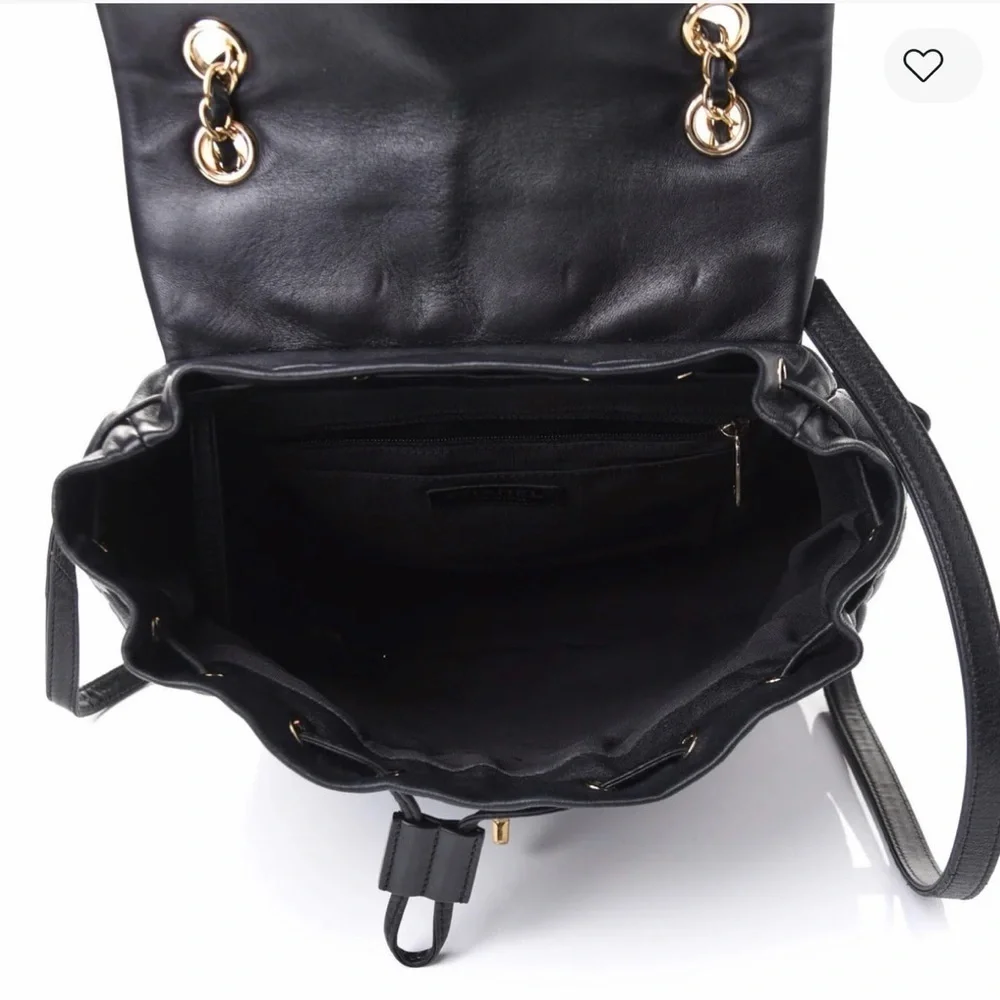 Chanel Black Calfskin Quilted Large Backpack Urban Spirit with GHW